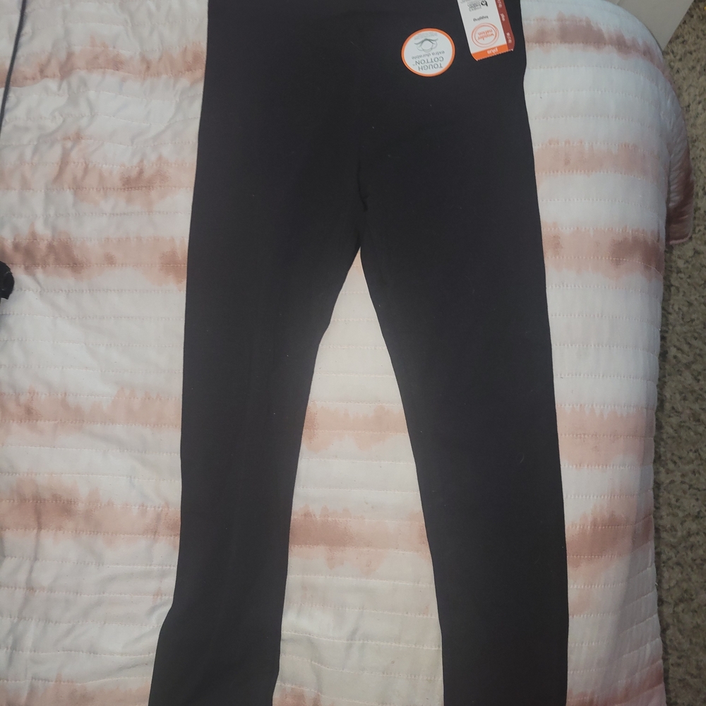 Girls 7/8 PLUS Wonder Nation Classic Black Leggings